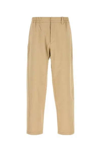 Herno Stretch Nylon Blend Straight Leg Trousers In Brown