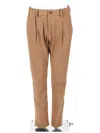 Herno Beige Structured Straight-leg Pants In Multi