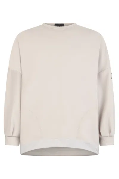Herno Beige Sweatshirt With Long Sleeves In Neutral