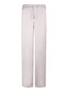 Herno Beige Satin Trousers In Beige