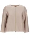 Herno Beige Virgin Wool Jacket In Chantilly