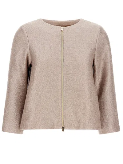 HERNO BEIGE VIRGIN WOOL JACKET