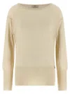 Herno Alpaca-blend Jumper With Sequins In Neutral