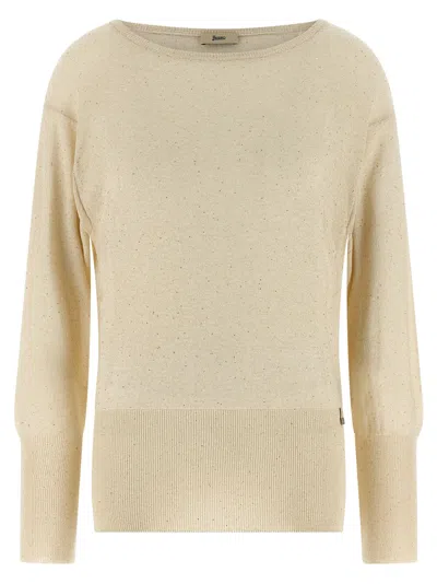 HERNO HERNO BEIGE VISCOSE WOMEN'S CARDIGAN