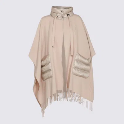 HERNO BEIGE WOOL CAPES HERNO