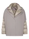 Herno Layered Padded Jacket In Gris Claro