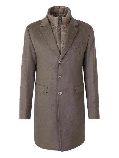 HERNO HERNO BEIGE WOOL POLYAMIDE CASHMERE COAT