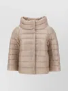 Herno Bell-shaped Down Jacket Featuring Pockets In Brown