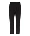 Herno Utility Trousers With Elastic Waistband And Pockets In Black