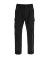 Herno Elastic Waistband Cargo Trousers With Side Pockets In Black