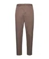 Herno Dark Taupe Cotton Feel Trousers In Brown