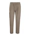 Herno Men Pure Cotton Resort Cargo Trousers In Brown