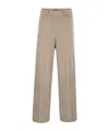 Herno Women Resort Trousers In Melange Fabric In Brown