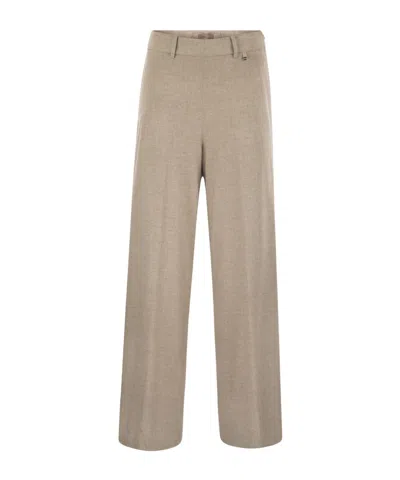 HERNO BELT LOOP CASUAL PANTS