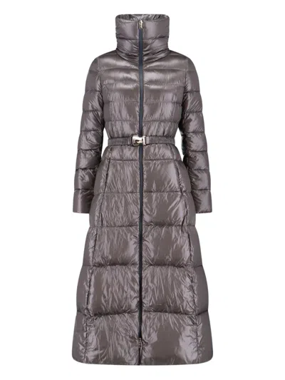 HERNO BELTED A-LINE MAXI COAT