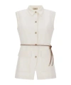 Herno Belted Button-fastened Vest In White