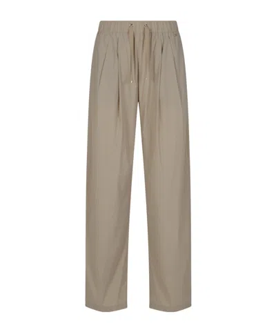 Herno Belted Casual Pants In Gray