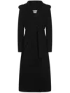 Herno Black Wool Coat In Black