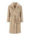 Herno Belted Coat In Brown