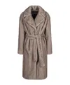 Herno Belted Coat In Gray