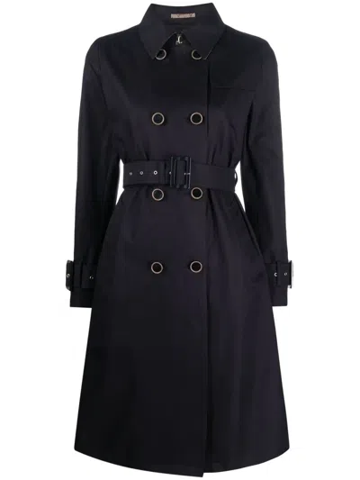 HERNO BELTED DOUBLE-BREASTED TRENCH COAT