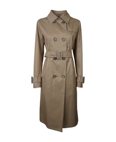 HERNO BELTED DOUBLE-BREASTED TRENCH COAT