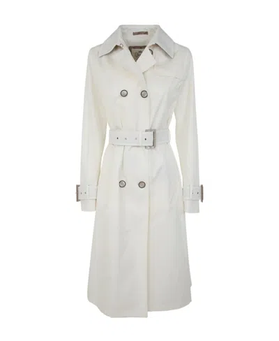 HERNO BELTED DOUBLE-BREASTED TRENCH COAT