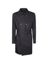 Herno Double-breasted Belted Coat In Black