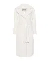 Herno Belted Long-sleeved Coat In White