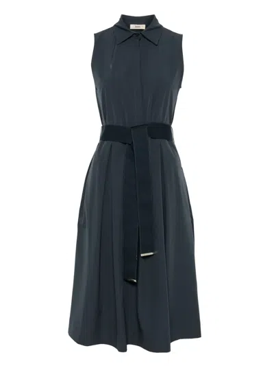 HERNO BELTED MIDI DRESS