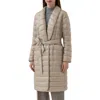 Herno Belted Quilted Down Jacket In Chantilly In Gray