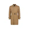 Herno Belted Single-breasted Coat In Brown