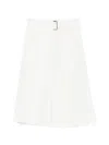 Herno Cotton Elastane Skirt In White