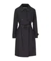 Herno Belted Trench Coat In Black