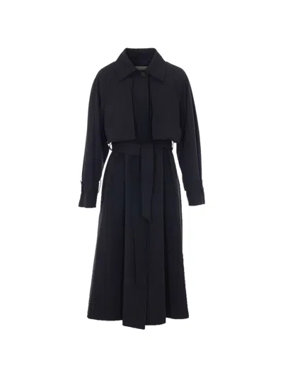 Herno Belted Trench Coat In Black