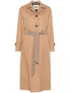 Herno Belted Trench Coat In Brown