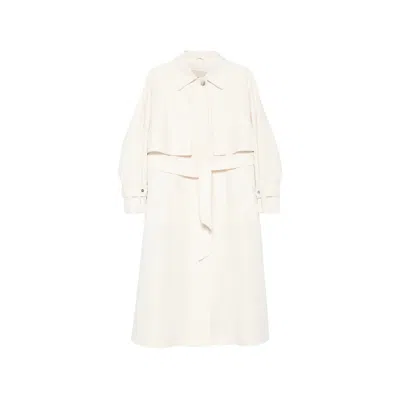 Herno Belted Trench Coat In Neutral