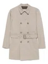 Herno Belted Trench Coat In Neutrals