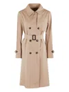 Herno Classic Double-breasted Cotton Trench Coat In Neutrals