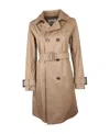 Herno Belted Trench Coat In Nude