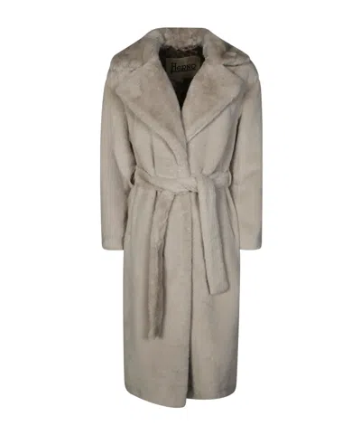 Herno Belted Waist Coat In Brown