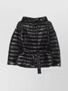 Herno Belted Waist Hooded Long Quilted Shiny Jacket