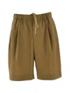 Herno Bermuda Drawstring Shorts In Brown