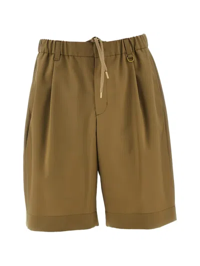 Herno Bermuda Drawstring Shorts In Brown