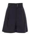 Herno Women Stretch Cotton Bermuda Shorts In Black