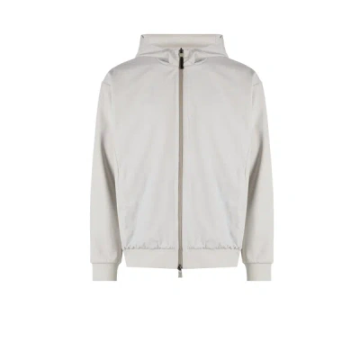 Herno Bi-material Blazer Jacket In Grey