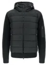 Herno Padded Bomber Jacket With Wool Sleeves Clothing In Black