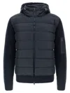 Herno Bi-material Down Jacket In Black