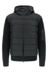 Herno Padded Bomber Jacket With Wool Sleeves Clothing In Multi