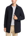 Herno Bi Stretch Car Coat In Navy